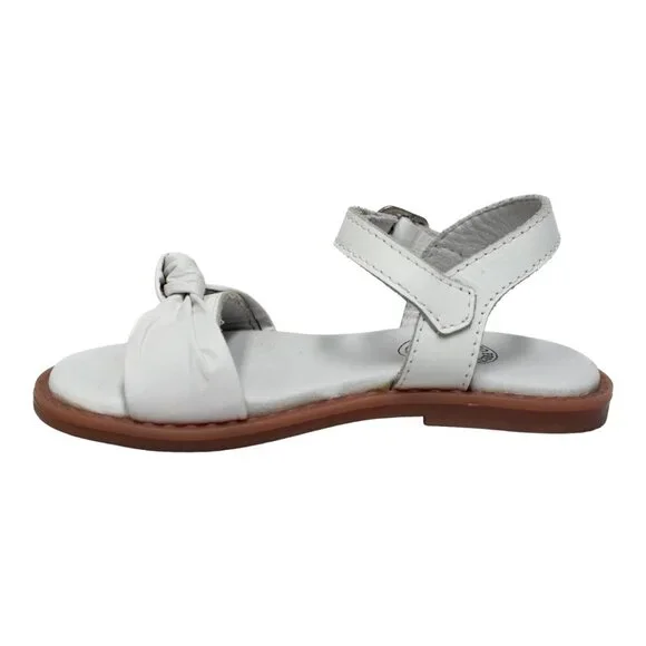 Two Pretty Handcrafted White Leather Knot Sandal - Picture 4 of 7